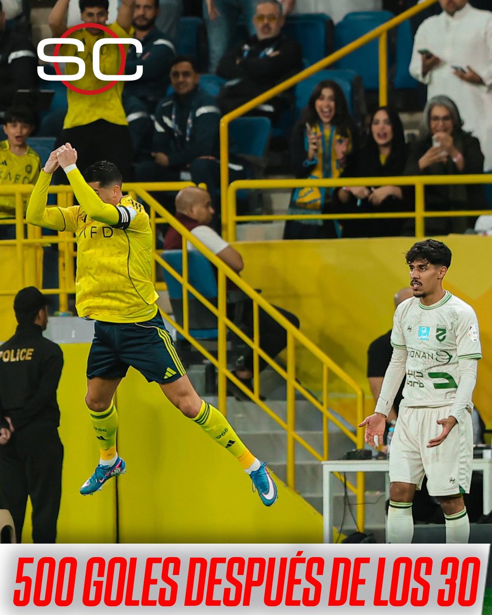 🔥 EL HOMBRE DE LOS RECORDS

🇵🇹 CR7 se convirtió en el primer futbolista en alcanzar los 500 goles oficiales luego de cumplir 30 años

⚽ Hoy marcó un doblete y llegó a los 964 tantos en su carrera

🤯 ¿Cuándo alcanzará los 1000?