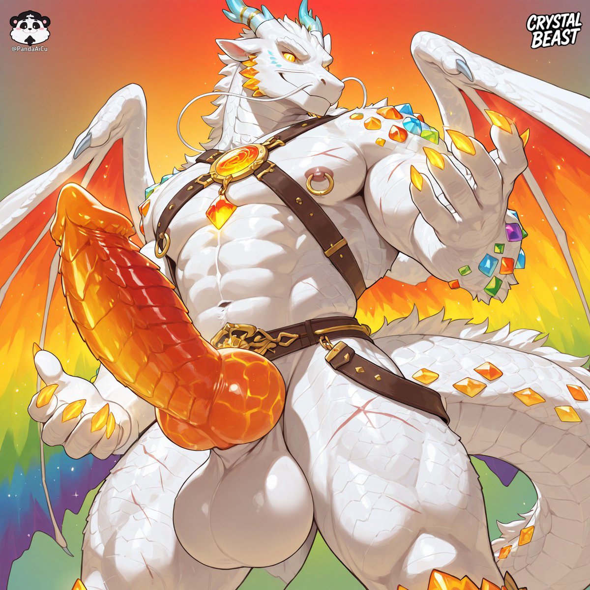 PandaAIcu's tweet photo. Crystal Beast #8
Rainbow Dragon

Wanna download them all in high quality? Join my telegram channel https://t.co/juDY4xRLAs

#NSFW #NSFWfurry #FurryAI #aiart #aifurry #aifurryart #aigeneratedart #furryai #CrystalBeast https://t.co/IAr69atLeJ