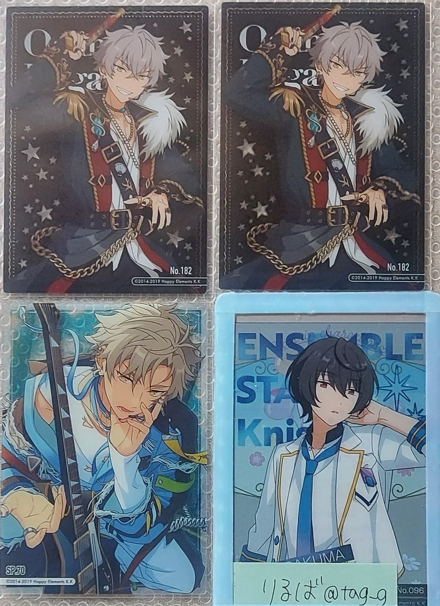 tag_g's tweet image. おはようございます、初めまして。検索より拝見しました。
画像の晃牙提供可能です。
N凛月 凪砂 SP 渉(又はゆうた)との郵送交換は可能でしょうか?
凛月優先で求めております。
ご検討頂けますと幸いです。
よろしくお願いいたします。 凛月