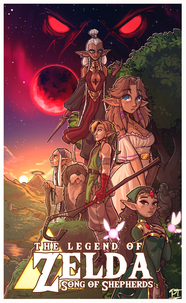 40 years ago the Legend began.

Wanted to do something special for the occasion so here's a poster for personal Zelda project: Song of Shepherds