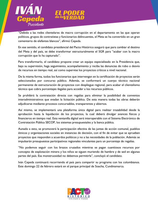 Iván Cepeda Castro tweet media