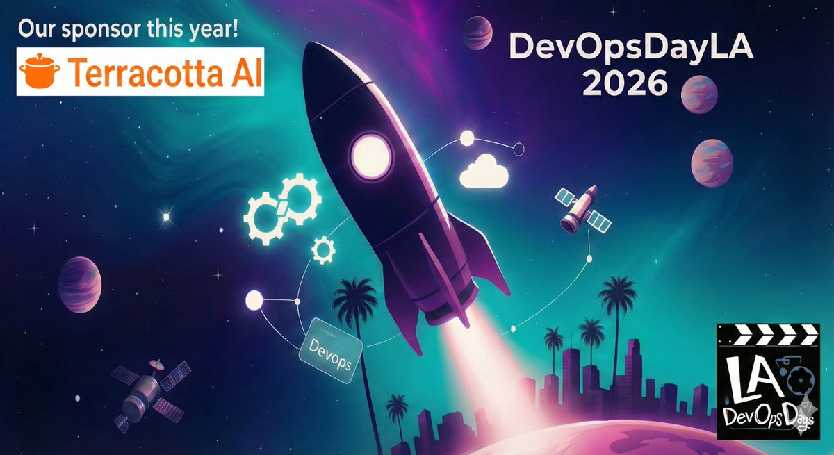 socaldevops's tweet photo. It is amazing having you as part of DevOpsDayLA 2026! Thank you! @tryterracotta https://t.co/fxuqTw7WxD