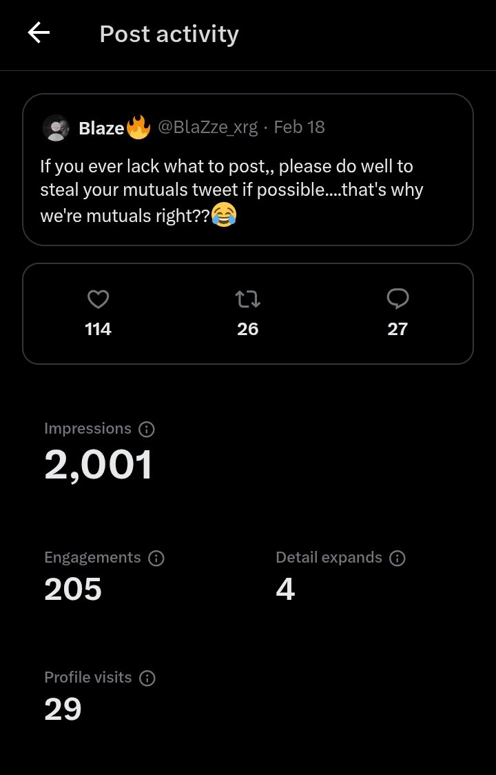 My one post impressions 😂.
Me sef no small🤦🙍😂.