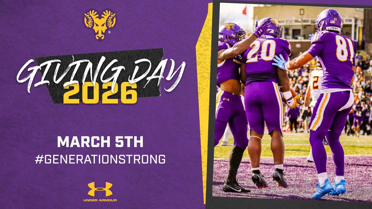 WCUGoldenRamsFB's tweet image. REMINDER ‼️

March 5th is 2026 Golden Rams Football Giving Day!

Every gift pushes our program forward and supports the Killinger Foundation!

Please use the link below to support.
givecampus.com/schools/WestCh…

#GenerationStrong #TheFutureIsNow