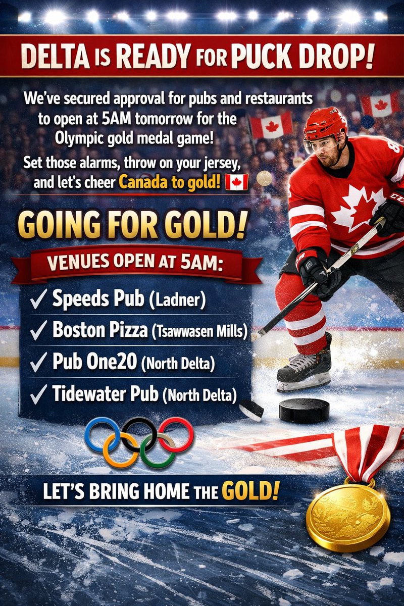 So far we know of at least four venues in Delta and TFN that WILL be open for 5AM tomorrow: