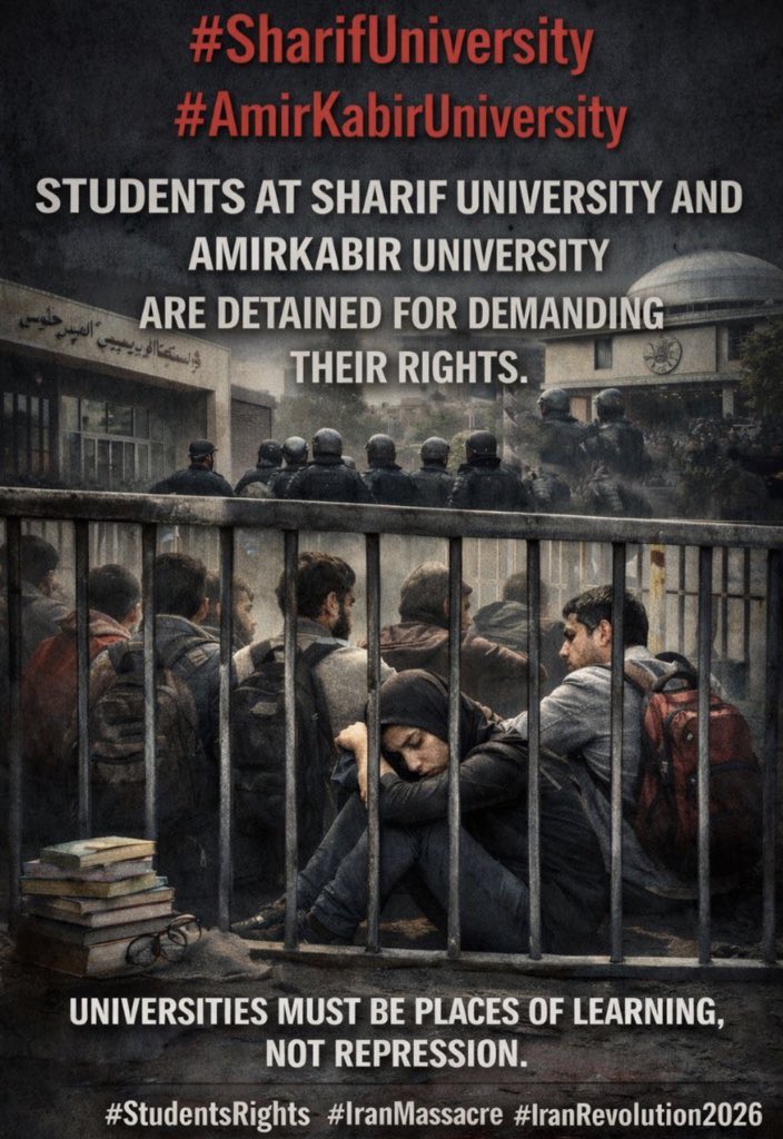Be the voice of our students in Iran. 
#StudentsAreNotCriminals 
#FreeIranStudents 
#StudentsRights