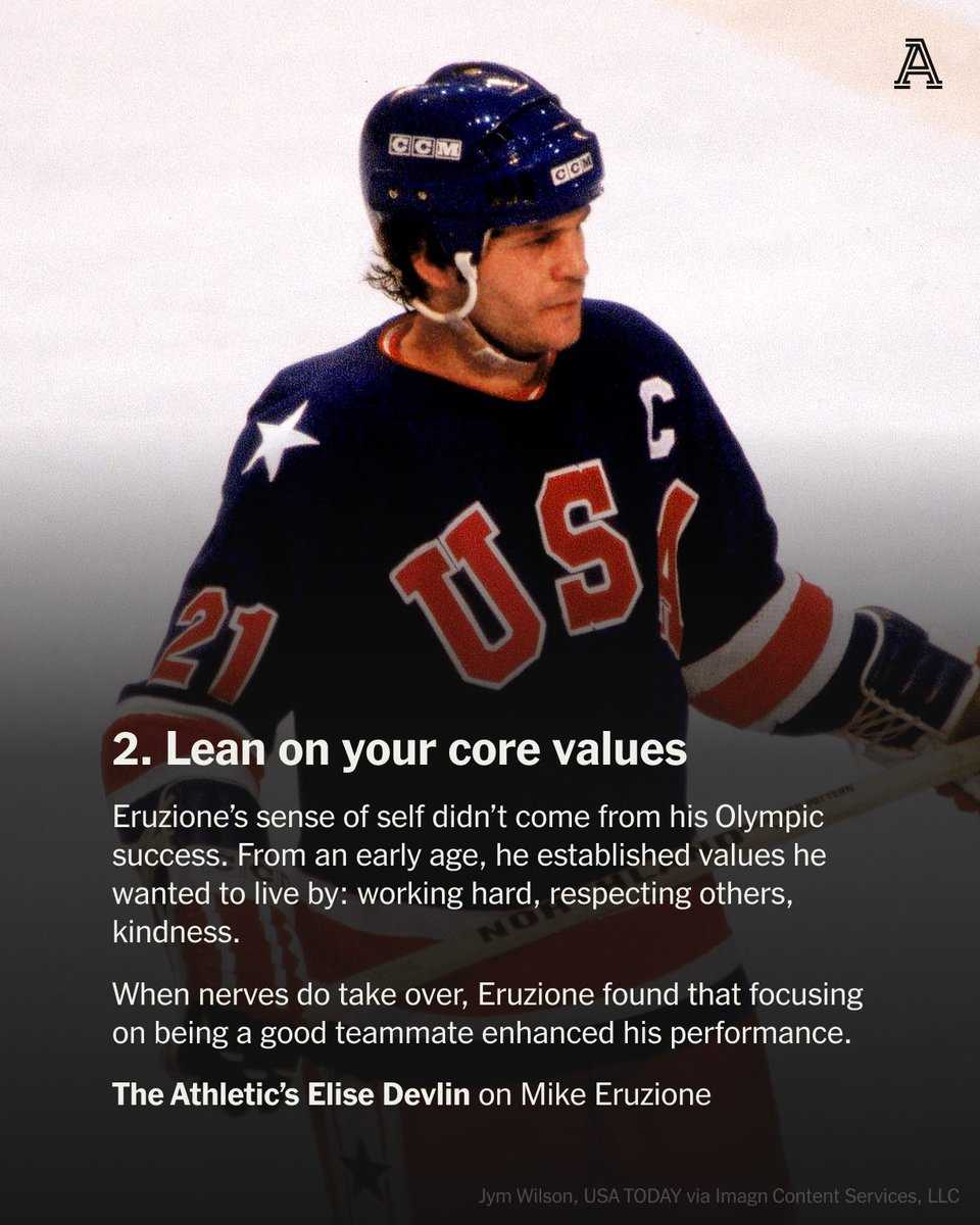 TheAthletic's tweet photo. As captain of the famed 1980 U.S. Olympic hockey team, Mike Eruzione scored the winning goal against the Soviet Union in the semifinals, then led his team to a gold medal with a win over Finland. https://t.co/Q5xbuWgWeA