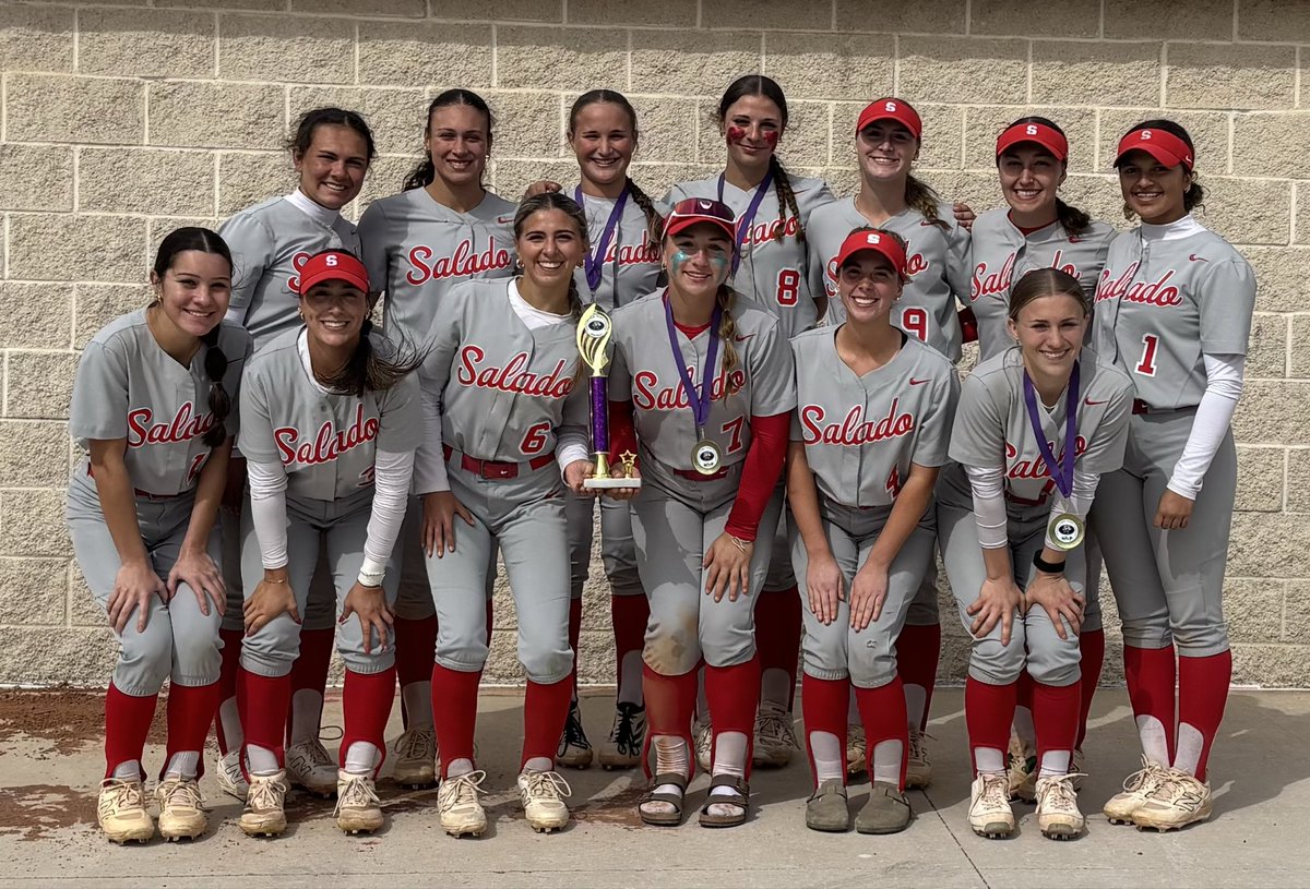 SaladoSoftball's tweet photo. Salado Softball tops Liberty Hill and Belton during bracket play to win the Cedar Ridge Tournament!

Zoe: 8-15, 10 RBI, 2 HR, 2 BB, 0 Ks

Kamree: 5-11, 2 3B, HR, 5 BB

Kaitlyn and Toni turned in 15 RBI together

Avery: 15.2 IP, 9 H, 4 ER, 23 Ks

We’re just getting started. https://t.co/2iUm3CnTzn
