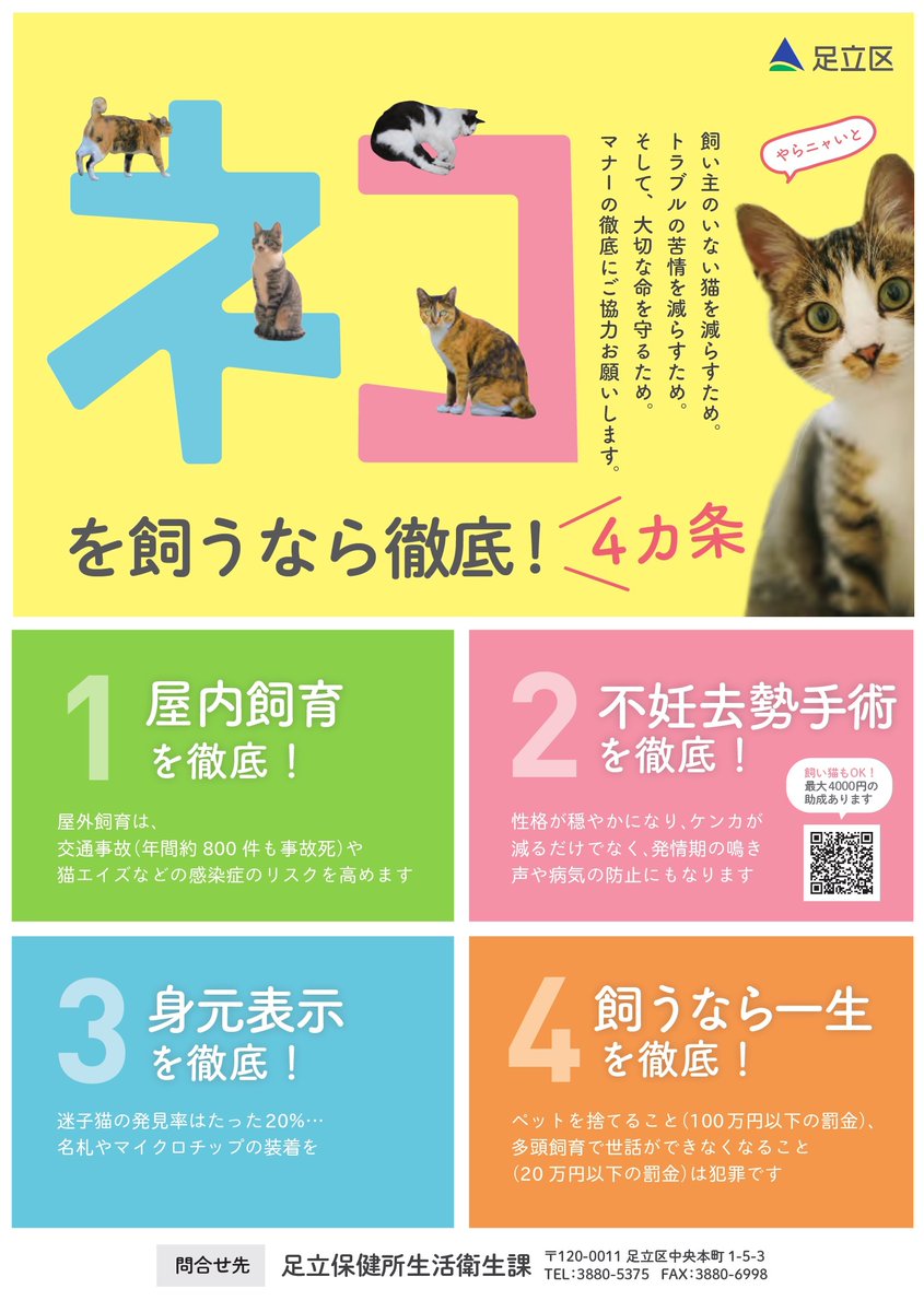 ______△＿＿＿＿＿＿△______ 守ってほしい ネコを飼うなら徹底！4
