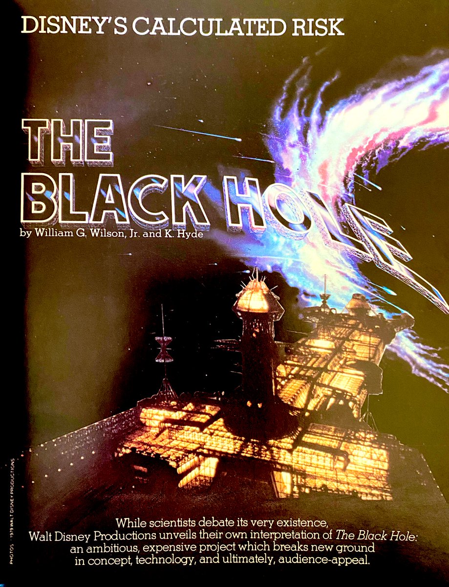 ClassicHBOGuide's tweet image. February 1981 @HBO - the science fiction film that @DisneyStudios disowned: THE BLACK HOLE - guide ad, Questar Magazine page, newspaper ads #disney #scifi #forgotten