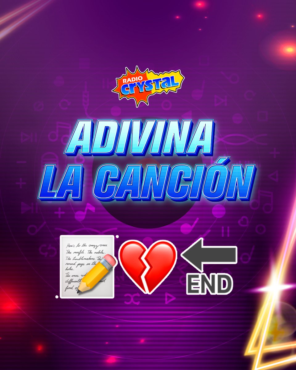 🎧 ¡Es hora de adivinar la canción! 🎶✨

Pista: Un amor que llega a su límite, donde los recuerdos pesan más y aceptar el adiós es el único camino. 💔📖🥀
¿Ya sabes cuál es?

#RadioCrystal #AdivinaLaCanción #LaArrolladoraBandaElLimón #ElFinalDeNuestraHistoria