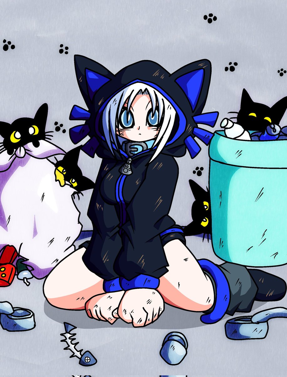 猫の日 #イラスト 野良猫のナナシ