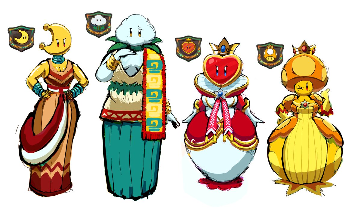 drew some Mario Kart World rallies as women ‼️🏆