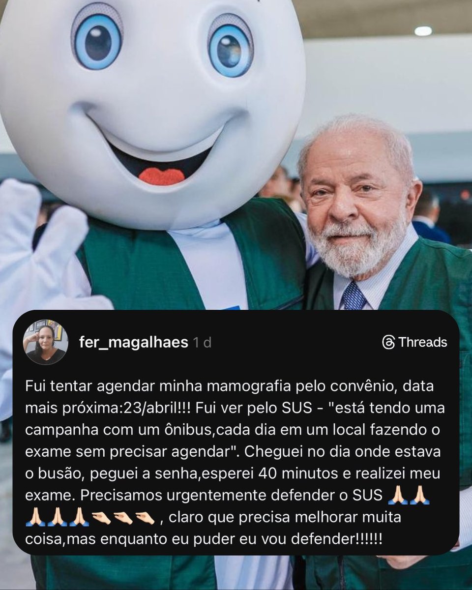É sobre isso! VIVA O SUS 🚑 ❤️