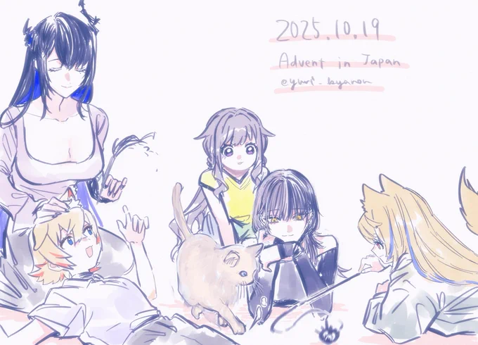 ネコちゃんを上手に描けるようになるのが今年の目標かな