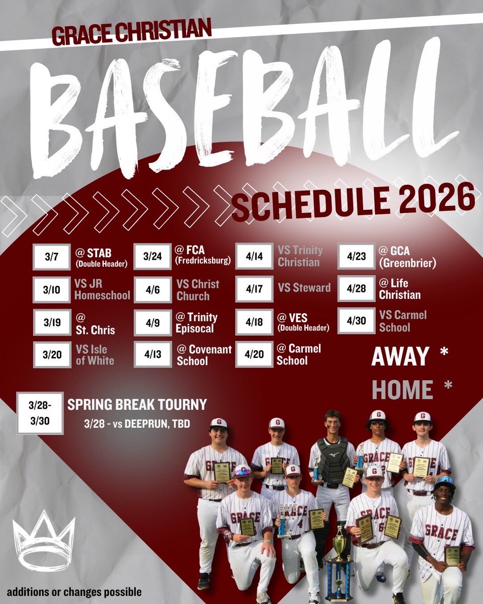 Grace Christian School Baseball tweet media