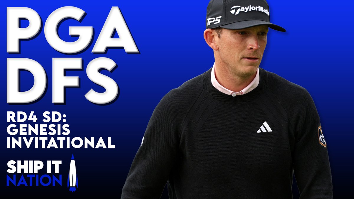 ShipItNation's tweet image. ⛳ PGA DFS 🚀

Round 3 is headed to the clubhouse at the #GenesisInvitational.

Teeing off LIVE in 30/min w/ @matt_gannon_ to break down RD4 Showdown, discussing:

🌦️ Weather/Course
📈 Stats/Trends
🎯 DFS angles to target

Watch Now (link below) ⤵️