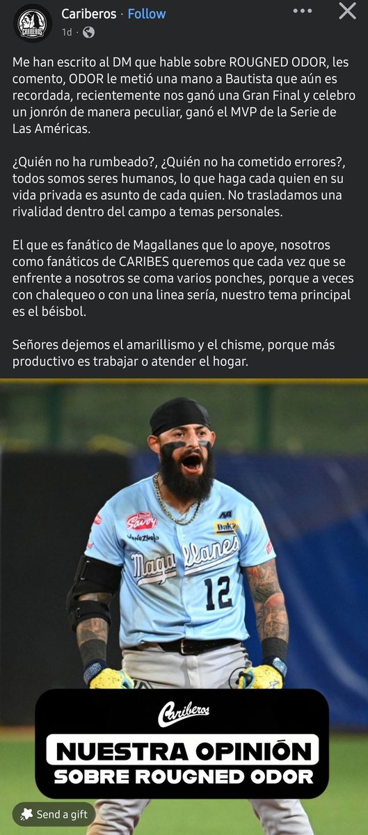 Respeto a quien merece respeto 
<a href="/Cariberos/">#SomosCariberos ⚾🌴</a> 💪🏾🤜🏾🤛🏾