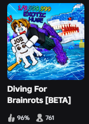 Diving For Brainrots Release!🚀🔥
#Roblox #RobloxDev #RobloxGame
roblox.com/share?code=28c…