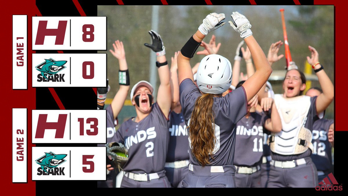 DOUBLEHEADER SWEEP!

The LadyEagles earn two run-rule victories against the Southeast Arkansas College Sharks this afternoon at Rene T. Warren Field!

#GoHINDS