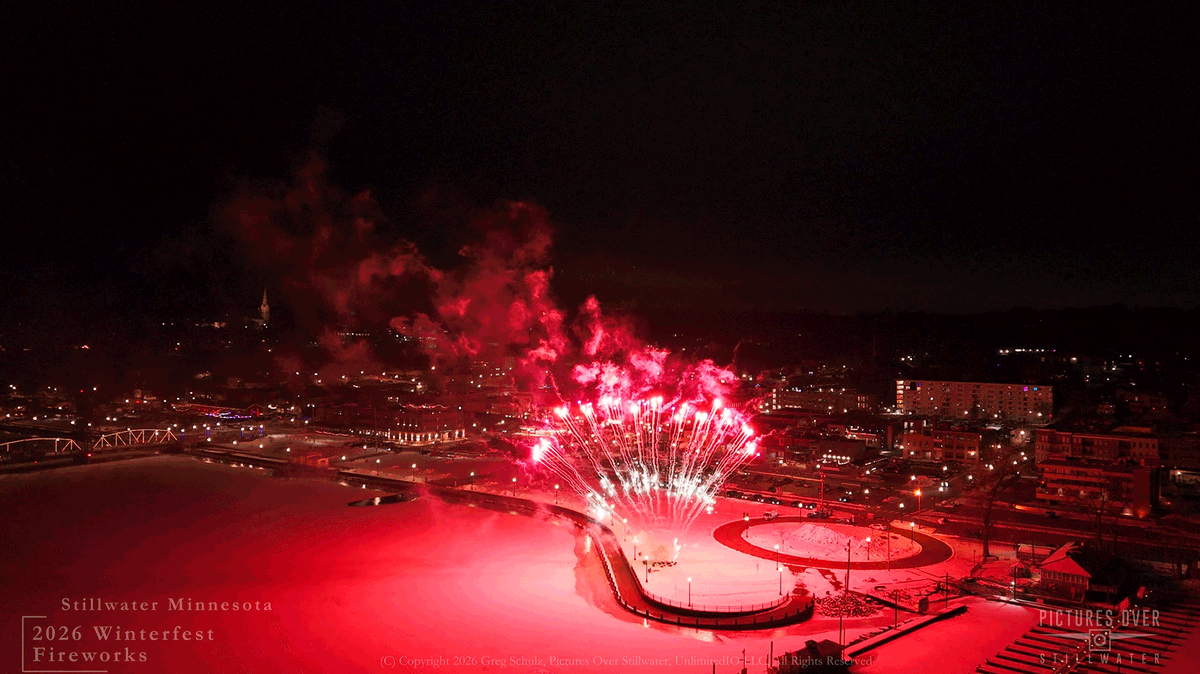 postillwater's tweet photo. Some #drone aerial views including video of last nights winterfest #fireworks above downtown @iLoveStillwater @exploreminn @DiscStillwater #winterfest #stillwatermn #twincities https://t.co/R2n4IsMpwF