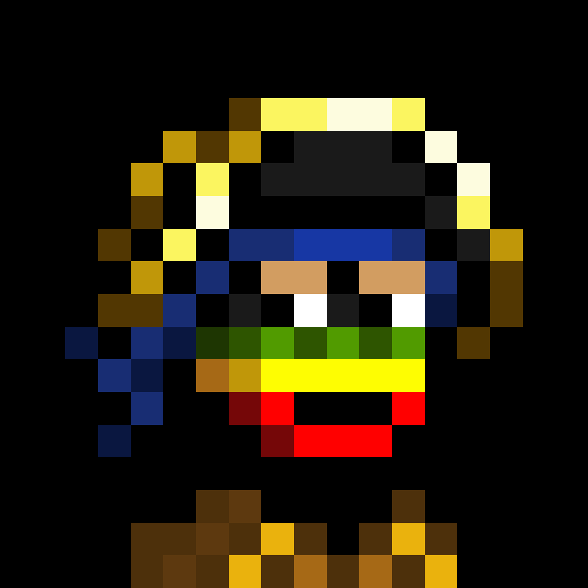 Pixel art fully on-chain.

Suited Riot FOC. <a href="/suitedriot/">Suited Riot</a>