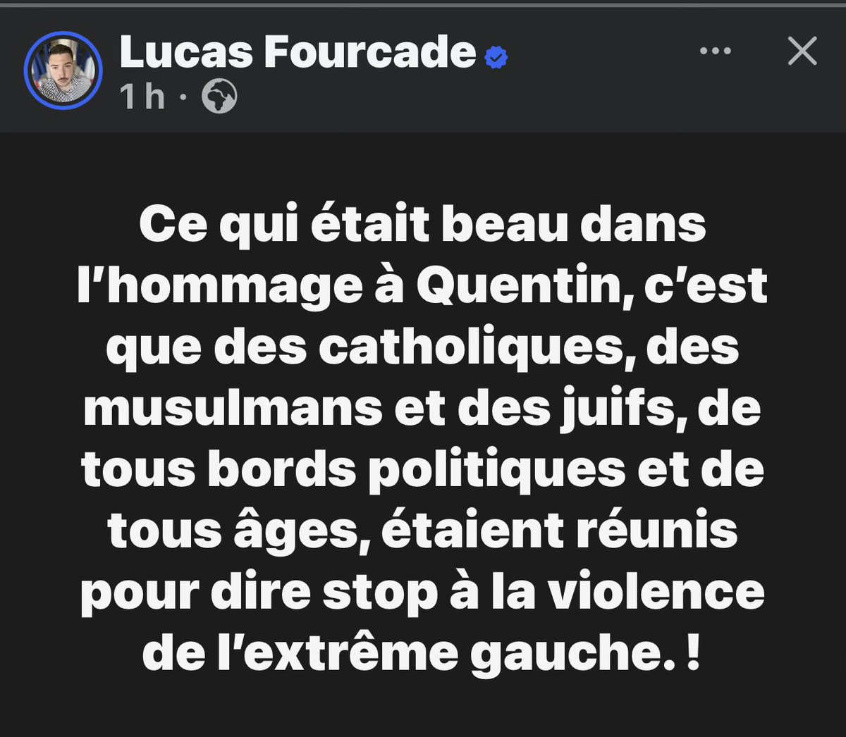 🔴 𝓛’𝓮𝔁𝓽𝓻ê𝓶𝓮  𝓰𝓪𝓾𝓬𝓱𝓮  𝑳𝑭𝑰  𝓽𝓾𝓮  🔴
              <a href="/lucasfourcadeof/">Lucas Fourcade</a> 

#Quentin