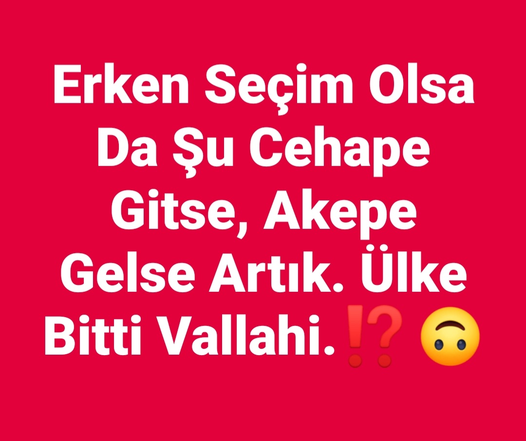 canan54123's tweet image. RT @Kara25Nergiz: He vallahi,  bıktık 🤣🤣
#ErkenDeğilHemenSeçim