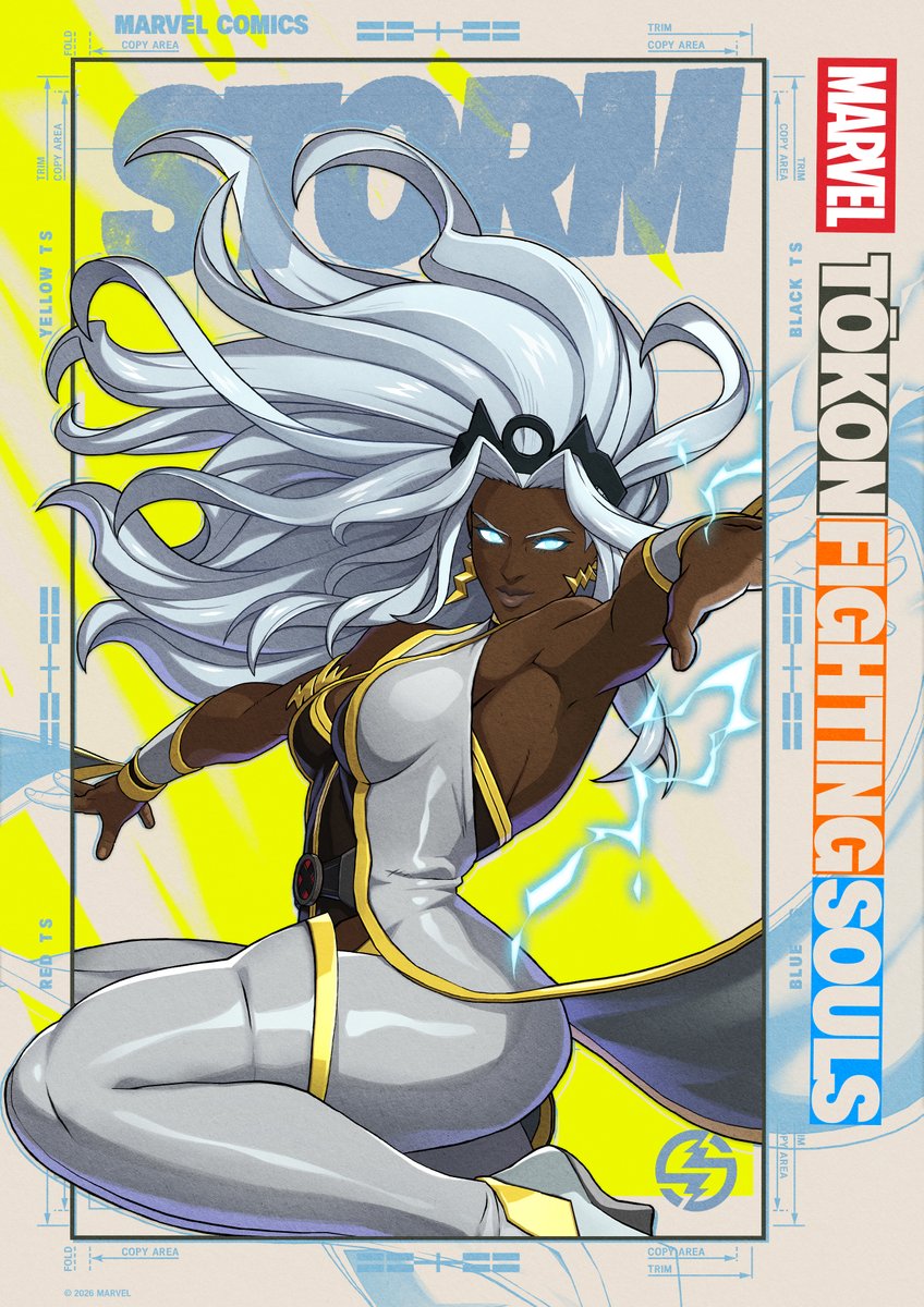 MARVELTokon's tweet image. Storm is a highly technical character who wields the forces of nature. 
Her Tempest summons a gust of wind that opens up various options for her. 
Use Tempest to control her projectiles or her Whirlwind lunging attack to overwhelm your opponent. #MarvelTokon
