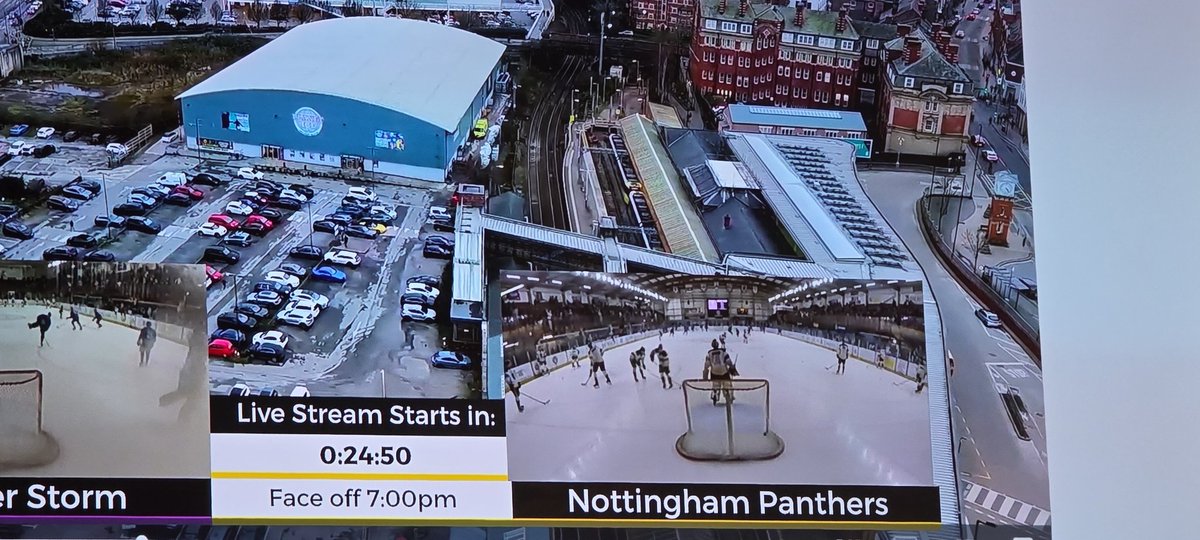 Kellam68's tweet photo. @Mcr_Storm Keep refreshing but only getting this video before it freezes. Now 19:00 and no game ☹️ https://t.co/PbGy4FcQRa