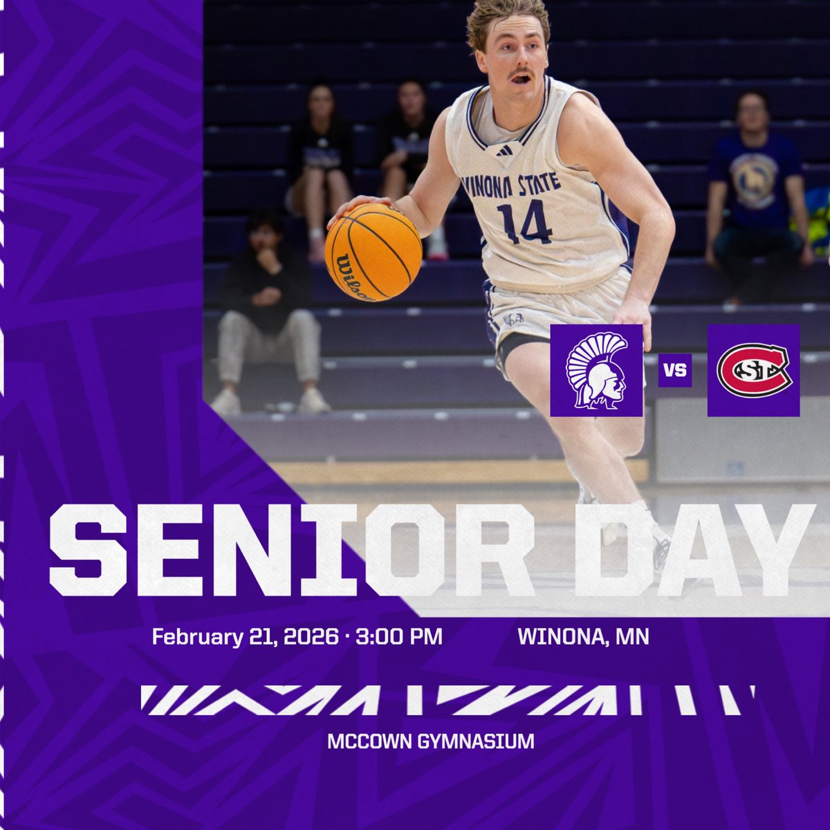 WinonaStateMBB's tweet photo. SENIOR DAY !!!! 

3pm tipoff in McCown Gymnasium vs (RV) St. Cloud State 

📺: https://t.co/qWWg3riO2Q https://t.co/YU33h3nqHK