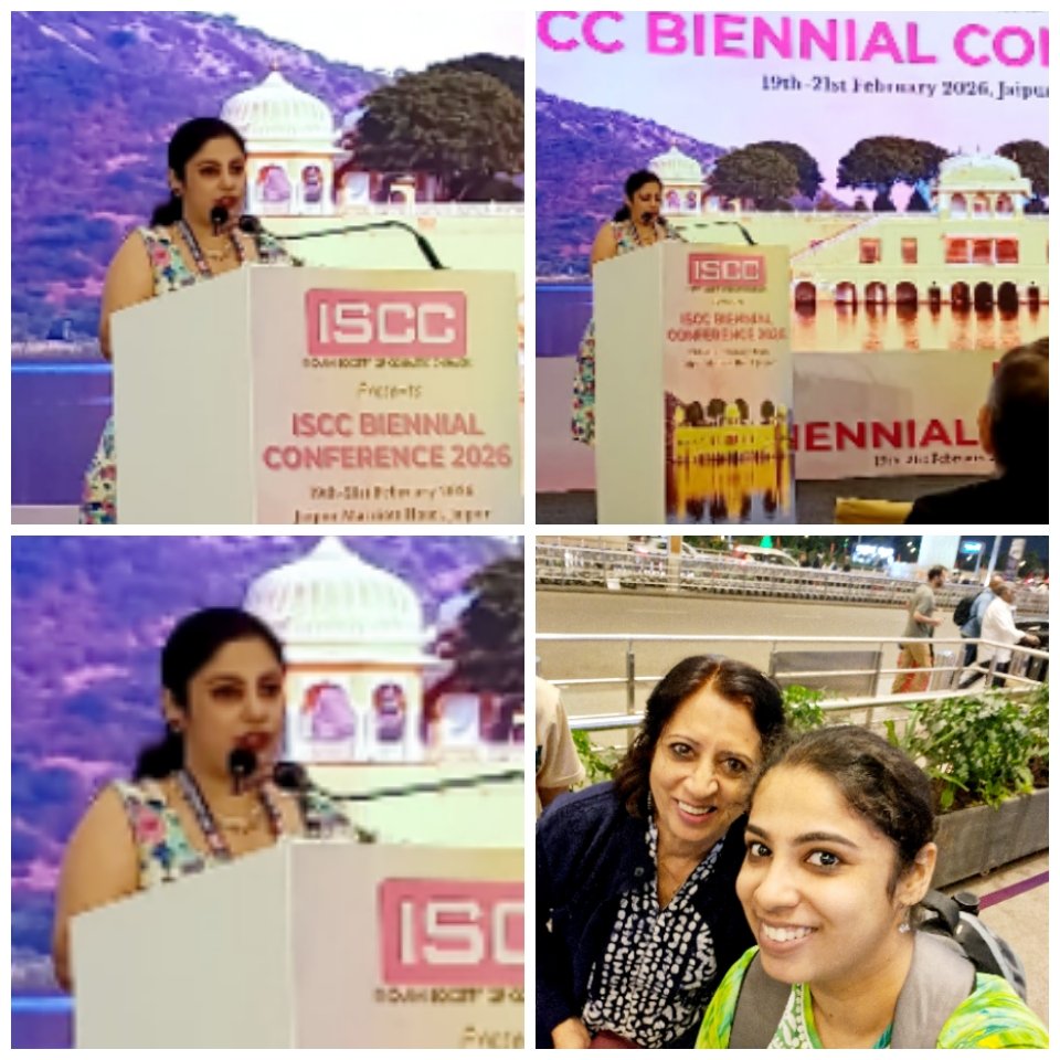 My daughter participated in the ISCC (Indian Society of Cosmetics  Chemists Biennial International conference &amp; hosted the programme between (19th to-21st Feb.) .She has truly grown up now. ❤️🤗 I AM THE PROUD MOTHER. #daughtermother