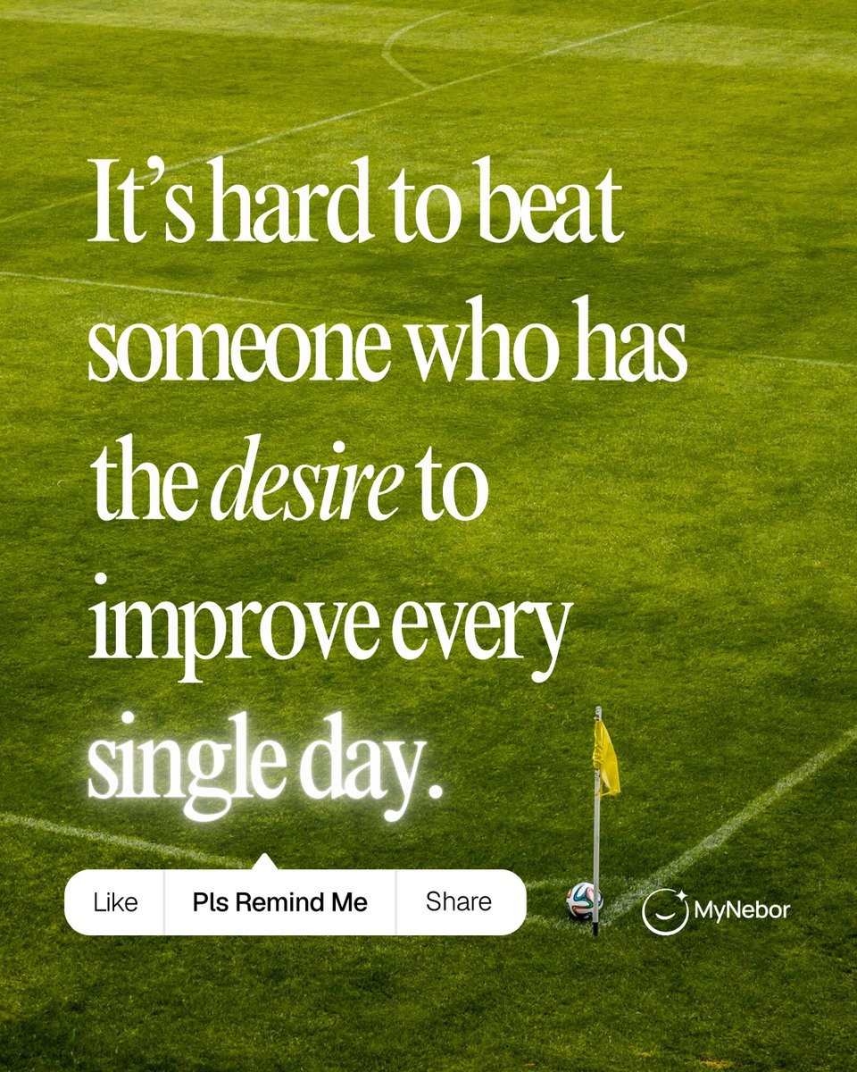 12/100 of Pls Remind Me 💊

It's hard to beat someone who has the desire to improve every single day.