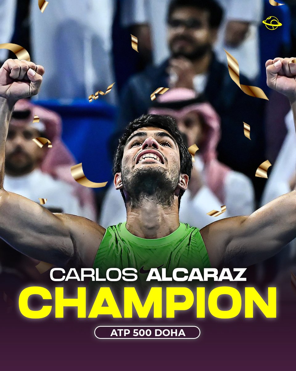 INARRÊTABLE ALCARAZ 🔥

Carlos Alcaraz s’impose en deux sets face au Français Arthur Fils 🇫🇷 en finale du tournoi ATP 500 de Doha (6-2, 6-1) et décroche le 26e titre de sa carrière à 22 ans.

Deux tournois pour le n°1 mondial en 2026 : 12 matchs, 12 victoires, deux titres. 🏆