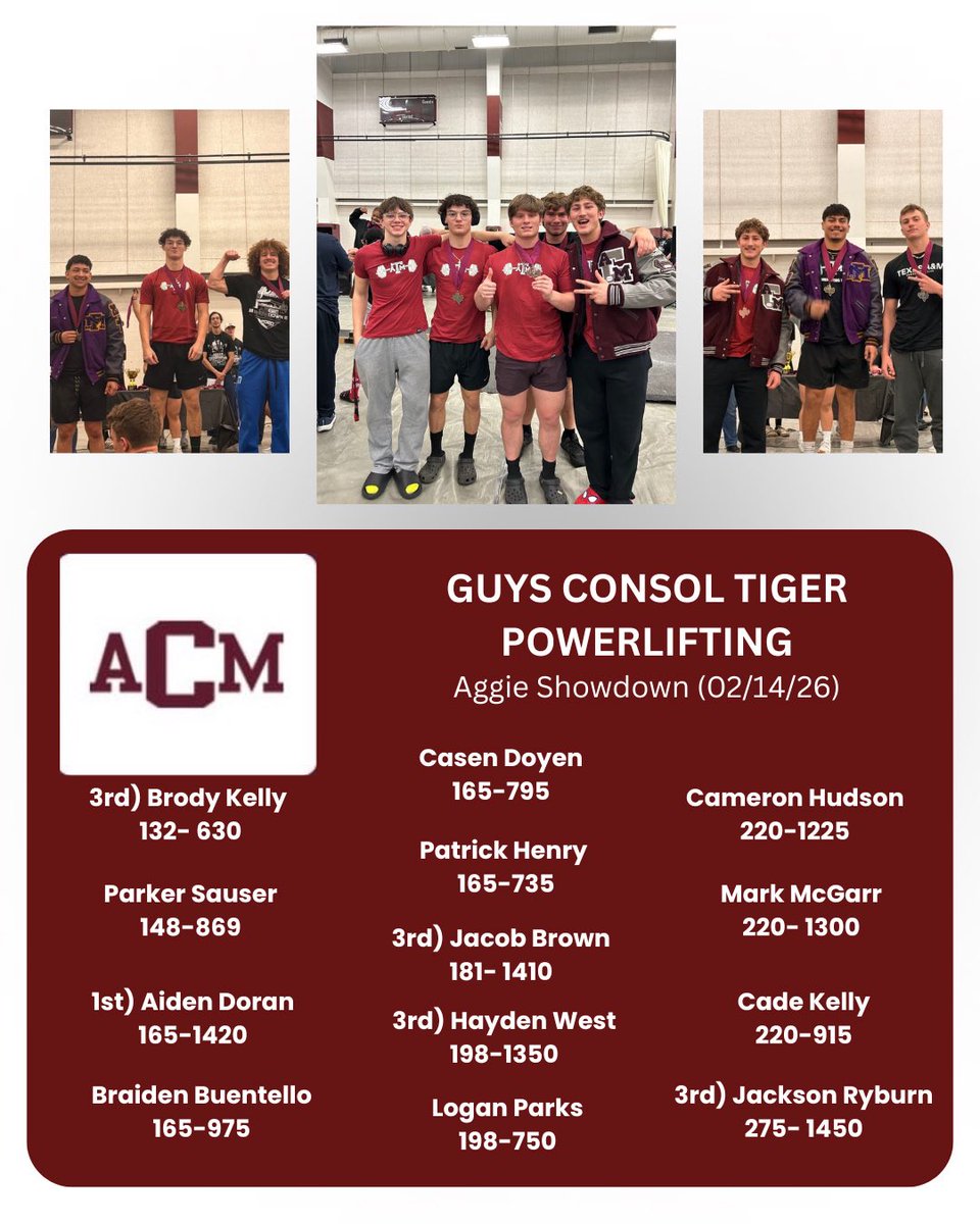 A&M Consolidated Powerlifting tweet media