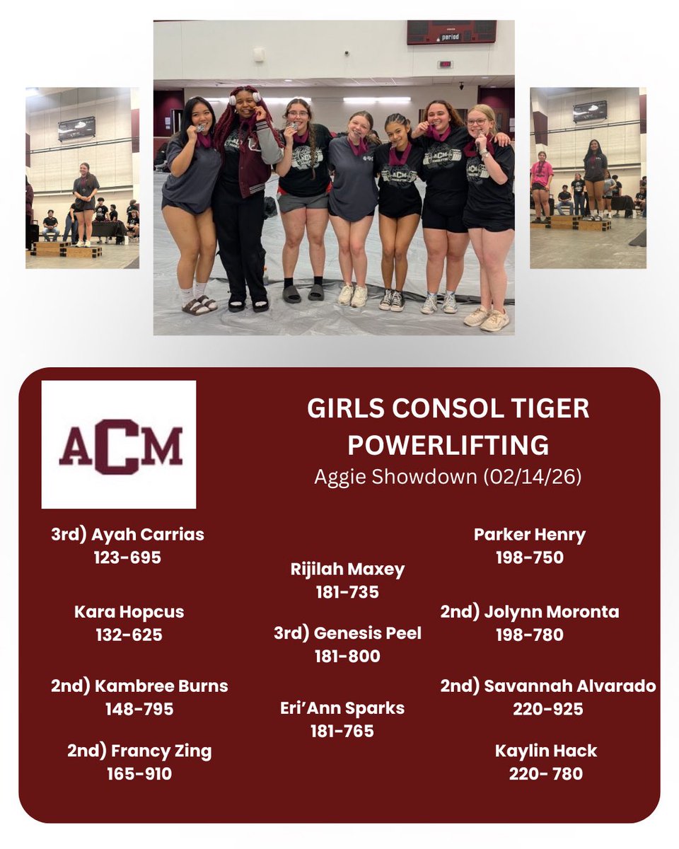 A&M Consolidated Powerlifting tweet media