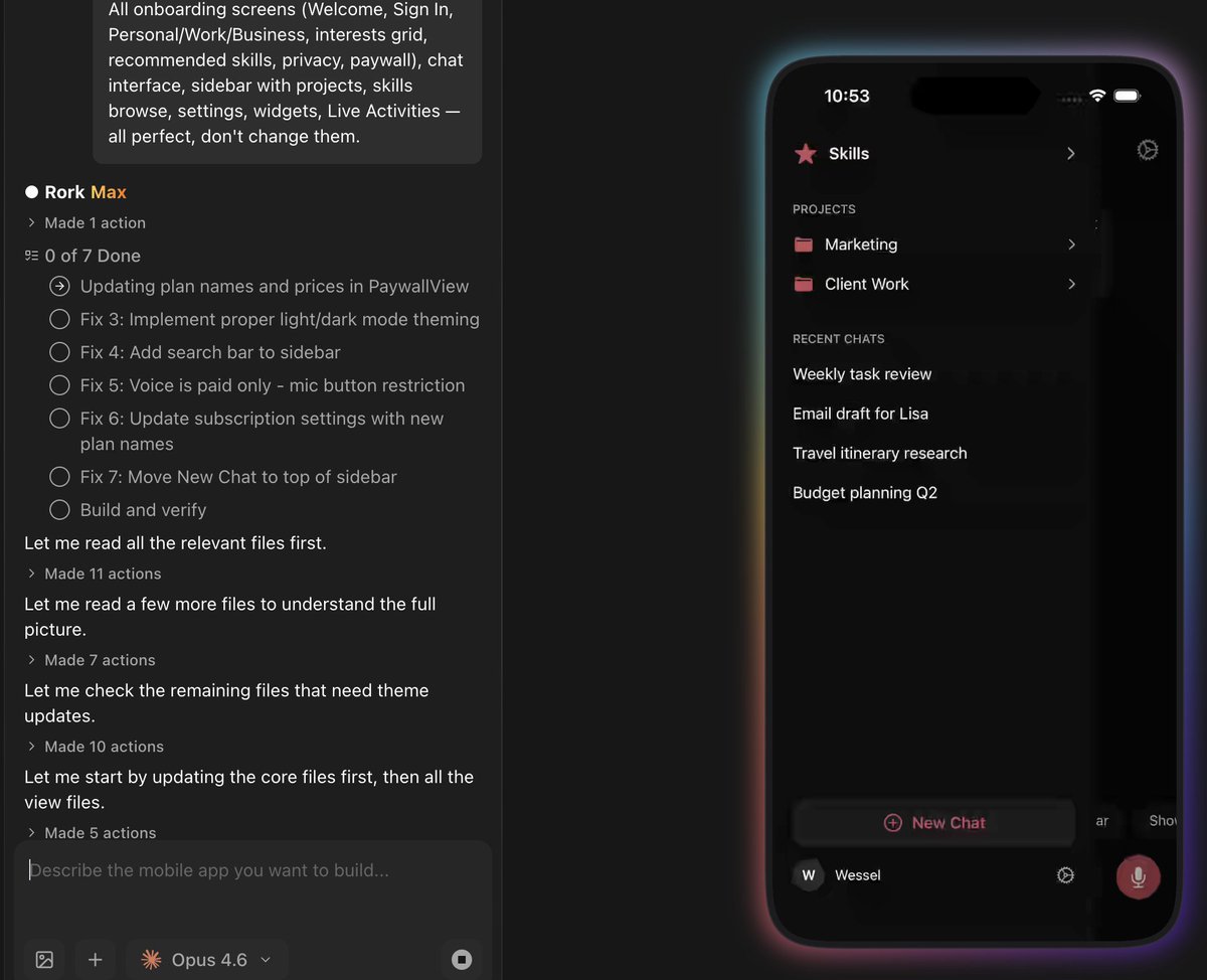 User-built app screenshot