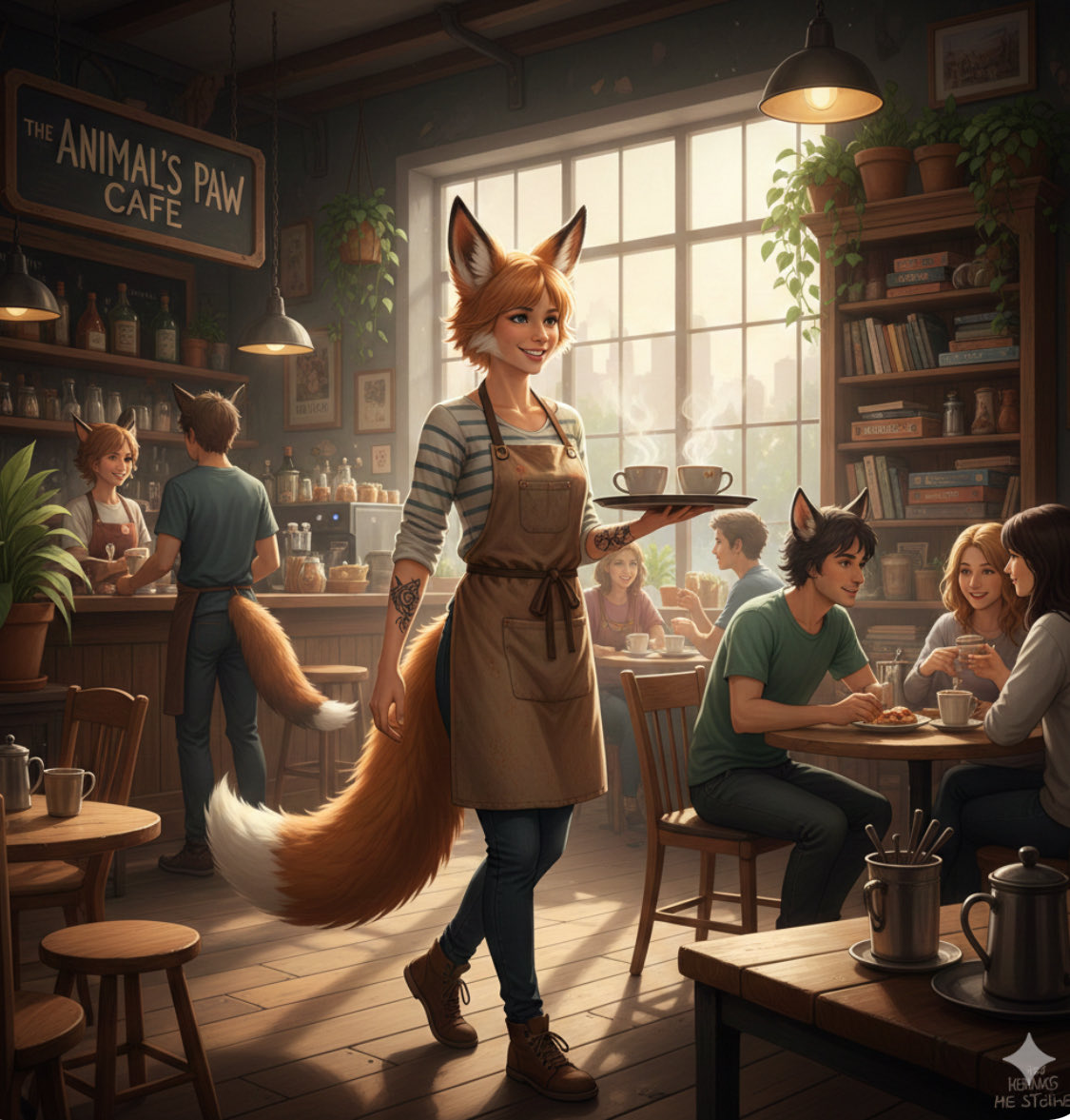 Me pido un café ☕️ y me lo sirve una camarera therian ¿se podría decir que estoy en una CafeTherian?