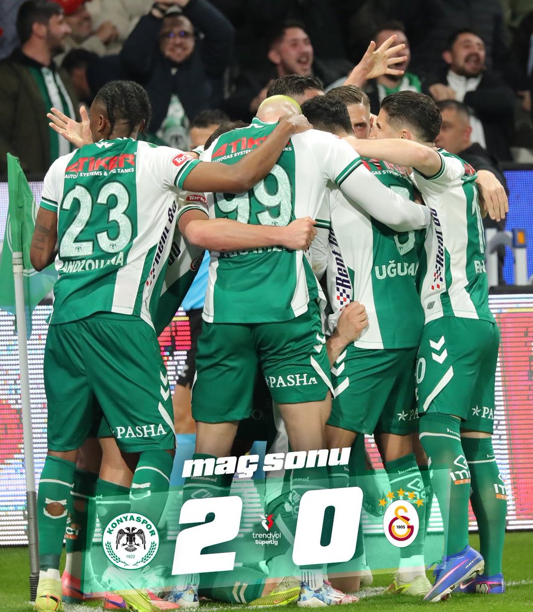 İlhan Palut liderliğindeki Konyaspor, 12 maç sonra lider Galatasaray'ı evinde 2-0 mağlup etti!

👏🏻