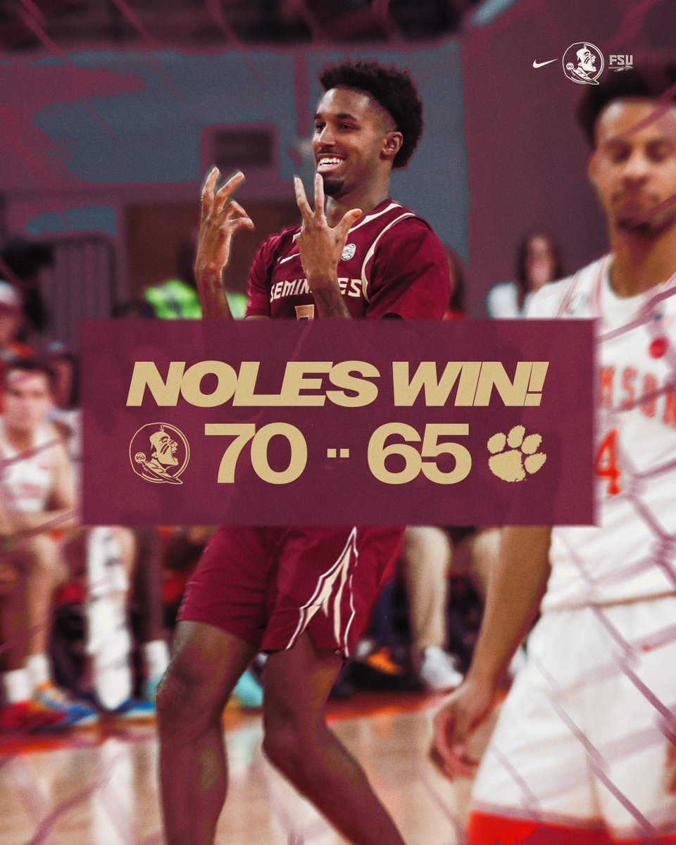 FSUHoops's tweet image. NOLES WIN!!! 🍢🍢🍢

#Connected