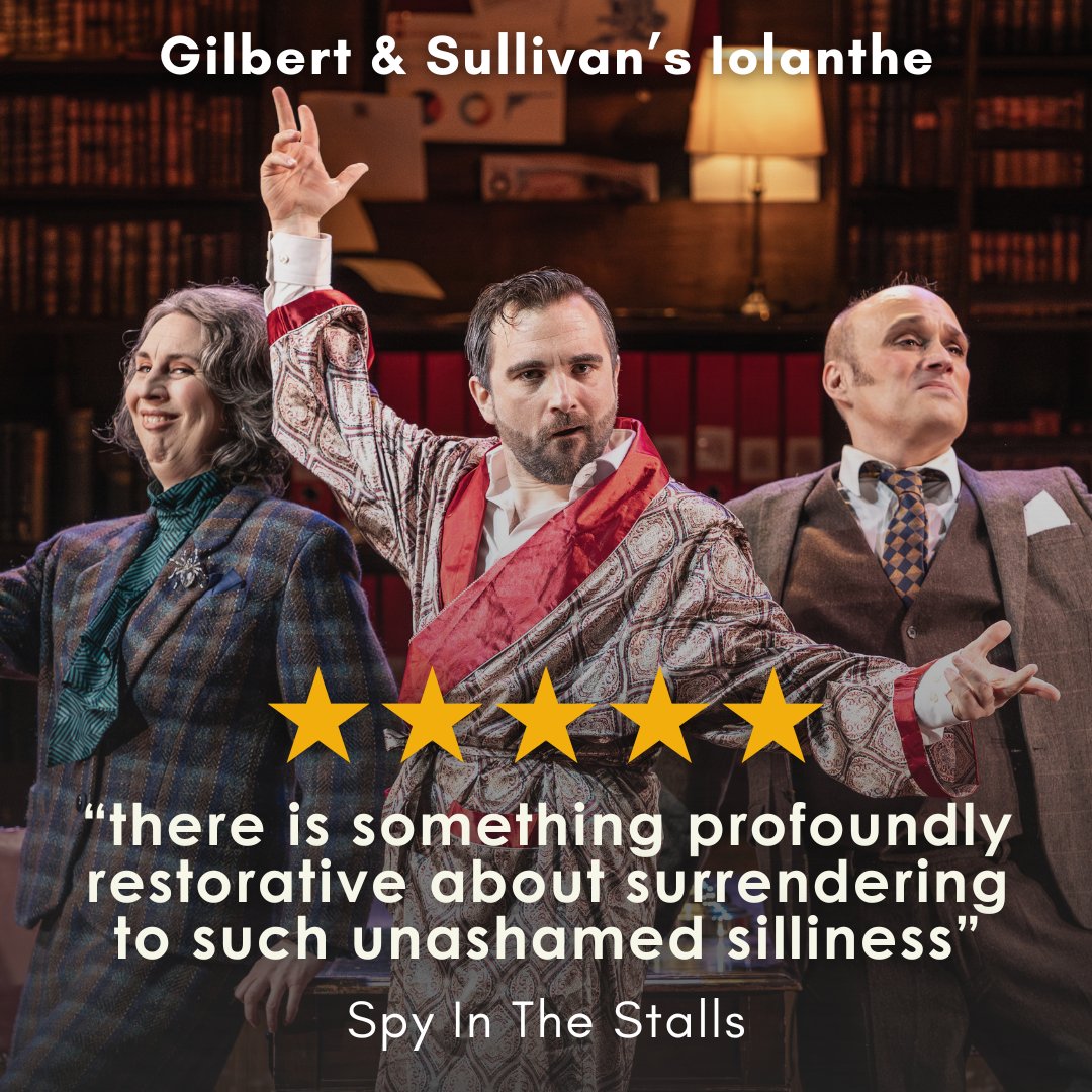 charlescourt's tweet photo. ⭐⭐⭐⭐⭐ "there is something profoundly restorative about surrendering to such unashamed silliness" - Spy In The Stalls

The reviews are in for Gilbert &amp; Sullivan's Iolanthe! See the silliness for yourself 🧚

📅 Until 28 Feb
🎟 https://t.co/NVIsuMcN86
📸 Craig Fuller https://t.co/4jABfScjWx