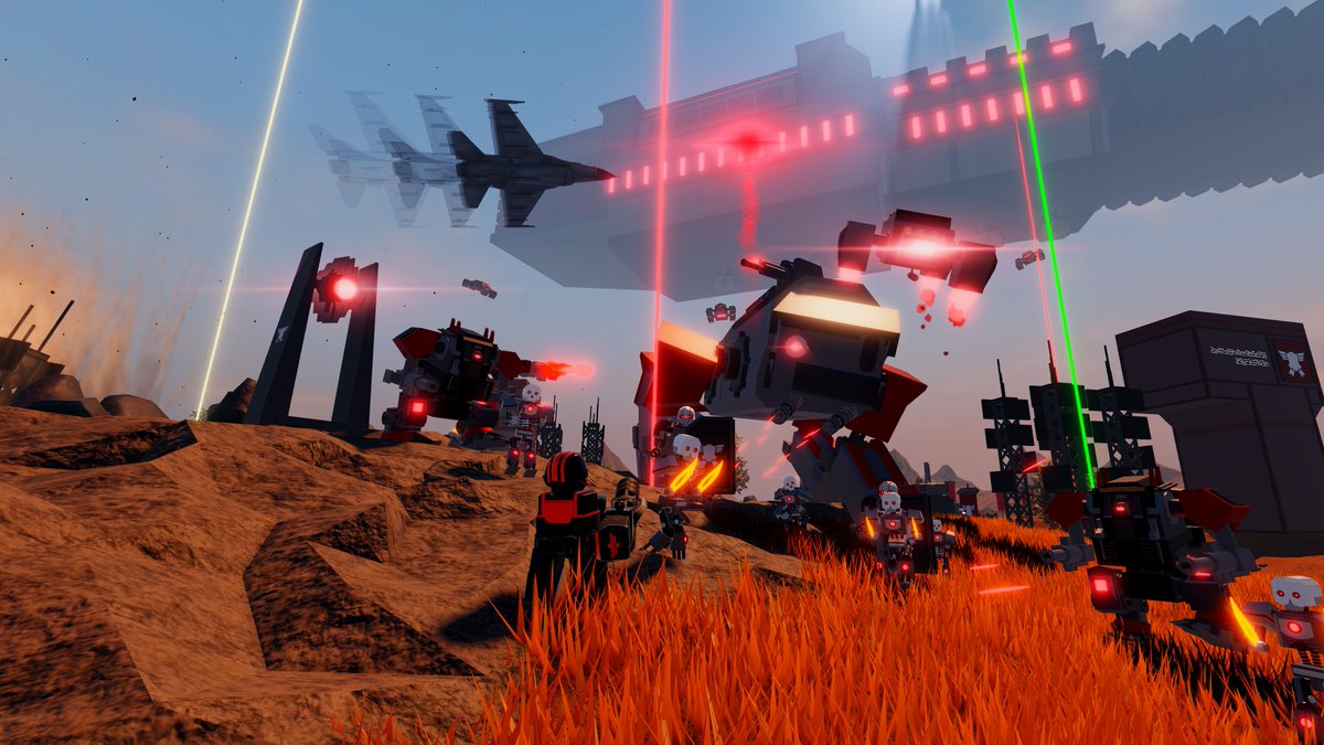 TheCapitolRBLX's tweet photo. For decades, you have trained. 🏆
For years, you have watched the skies darken. 🧟
Now, you will answer. ⚔️

Soon, you will be able to enlist on The Capitol, and fight the undemocratic creatures that awaits on our planets. 🤖

Do not miss it!🪖
#ROBLOX https://t.co/kXYRwxCA8d