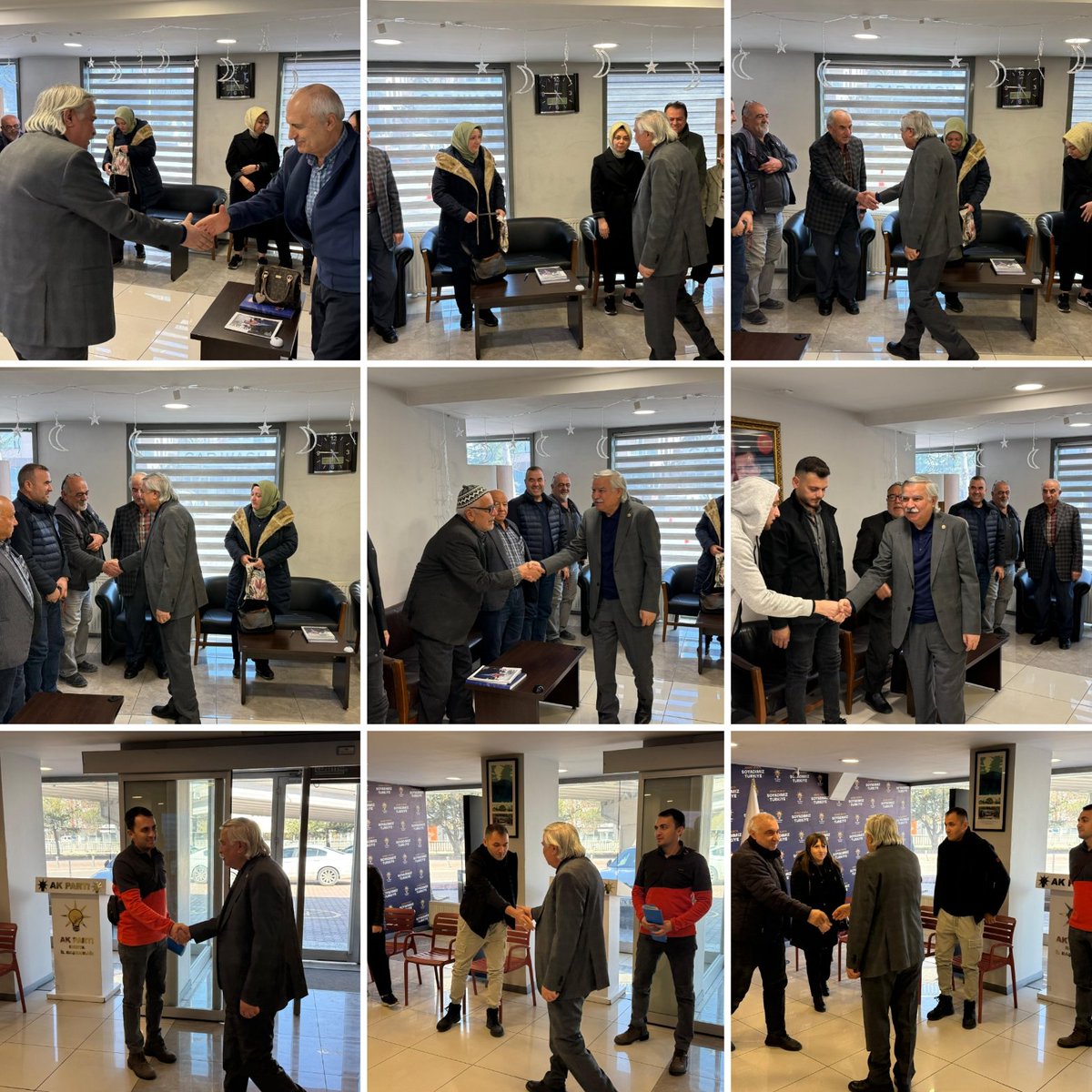 İl Başkanlığımızda hemşehrilerimizle bir araya gelerek öneri, talep ve düşüncelerine ilişkin değerlendirmelerde bulunduk.