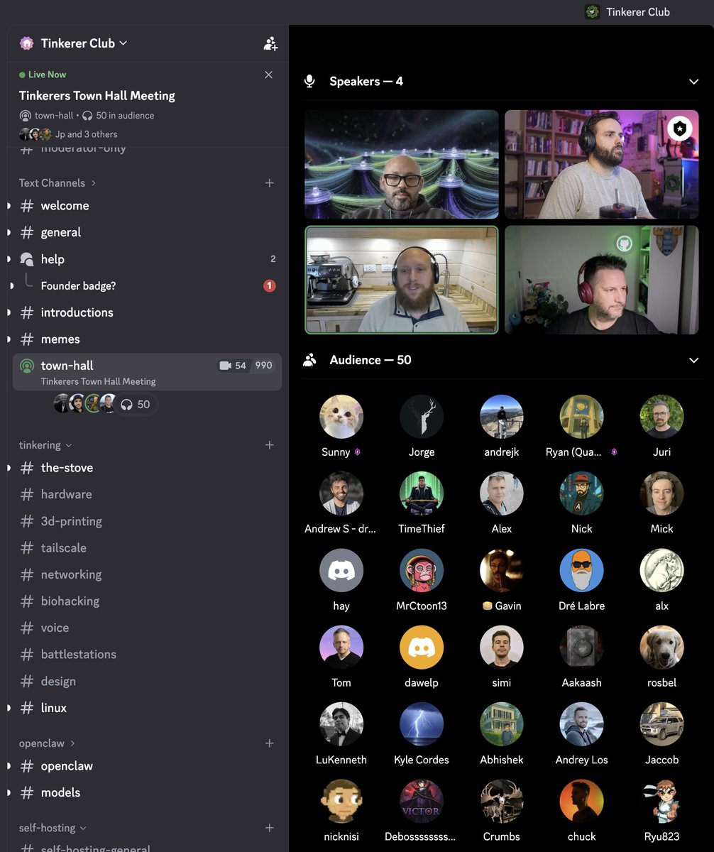 Discord town hall screenshot