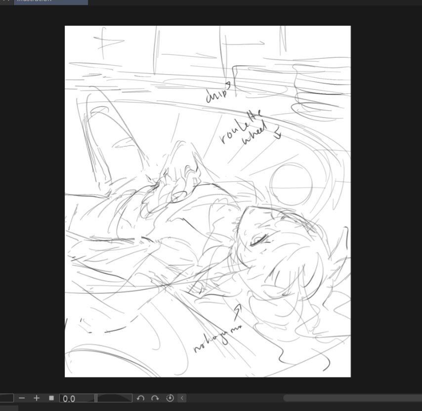 My very cool and definitely not scuffed Desire and Nakayama sketches that I will most definitely finish