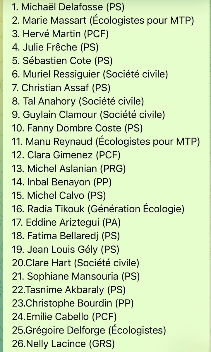 MRessiguier's tweet photo. Voici la liste conduite par @Delafosse2026 pour les élections municipales des 15 et 22 mars 2026 !
 #demainmontpellier
 #delafosse2026 https://t.co/3PZQ5gNcDE