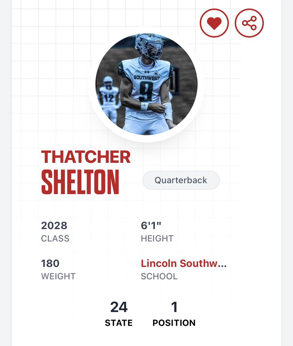 thatch_shelton's tweet photo. Thanks for the write up and ranking! @PRZ_OscarG @PrepRedzoneNE 
@LSWHawkFB https://t.co/98ls8DYEWm