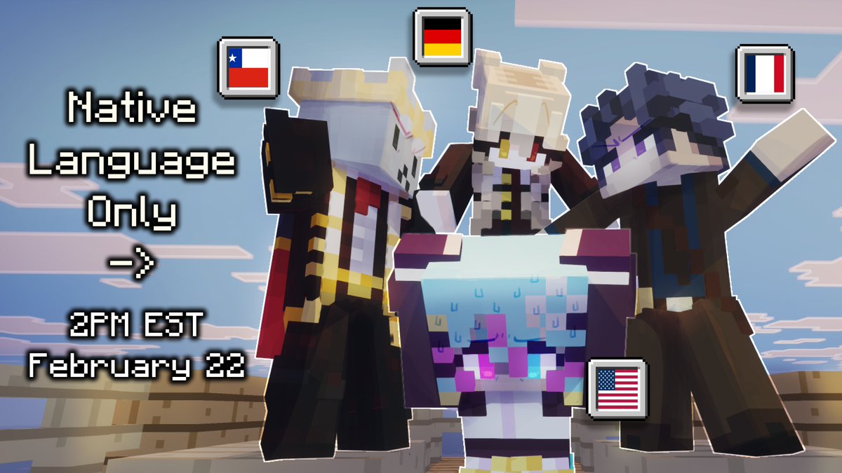 Can we beat Minecraft if we all speak different languages? Uhhh…. Uhhh, let’s see, I guess.  

🗓️ Saturday 22, 2PM Est! (in 24 Hours!)