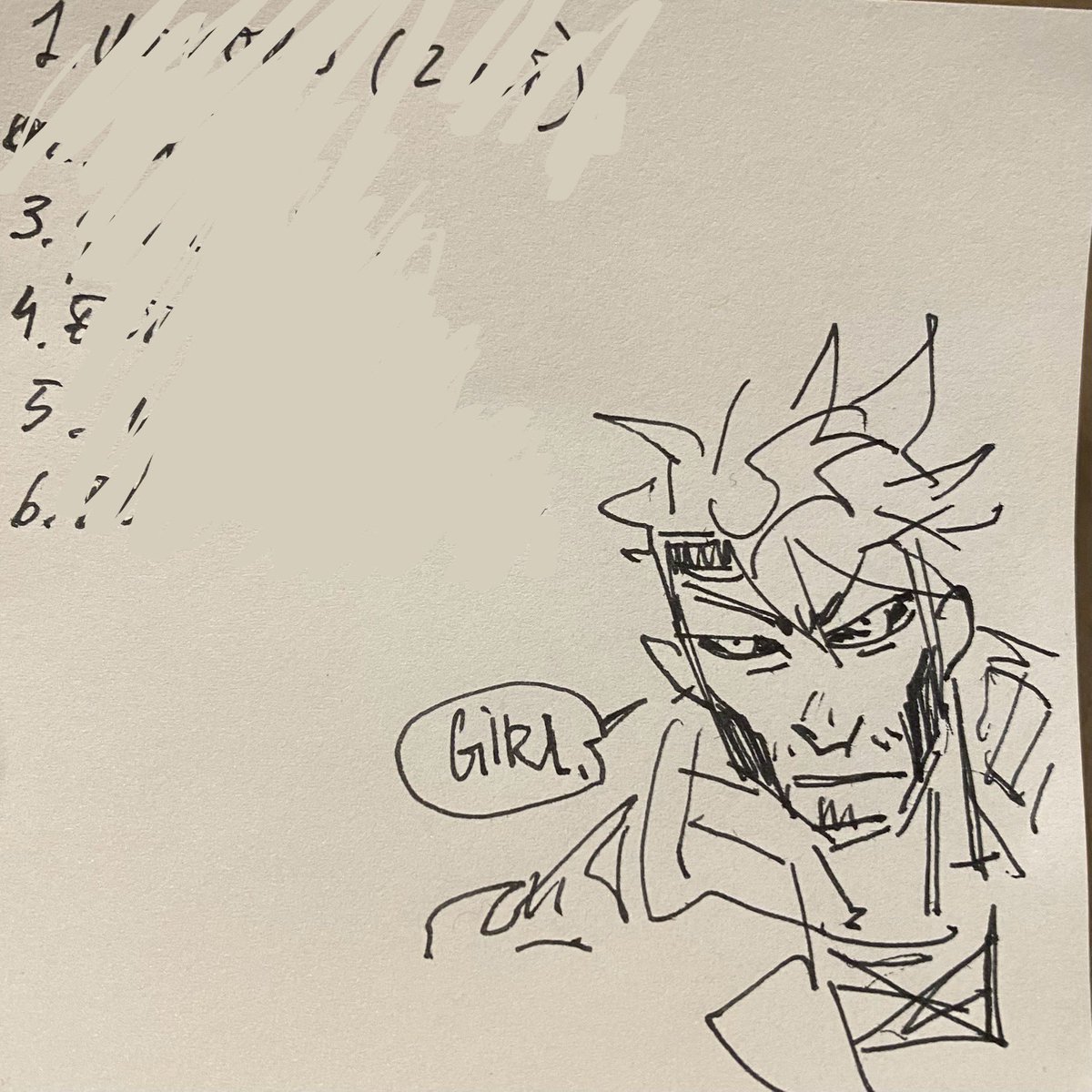 Drunk notes with Remy doodle so ambiguous