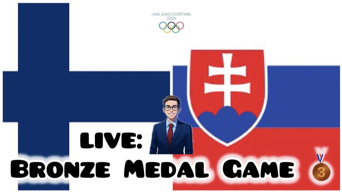 Finland and Slovakia lace up the skates one last time in Milan as they’ll play for Bronze!

No Mikko Rantanen for Finland as he is dealing with an LBI. Slovakia will be without Pospisl due to illness. 

I’ll have the call! Come hang!

youtube.com/live/DqWwhw92X…